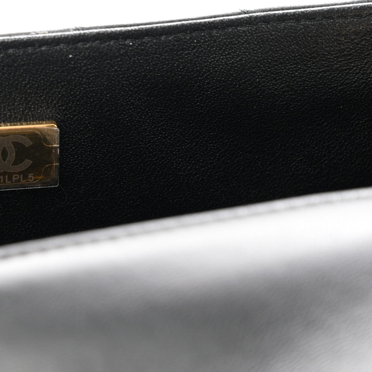 Lambskin Quilted Mini Rectangular Flap Black