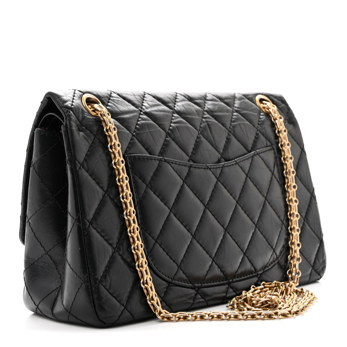 Aged Calfskin Quilted 2.55 Reissue 226 Flap Black
