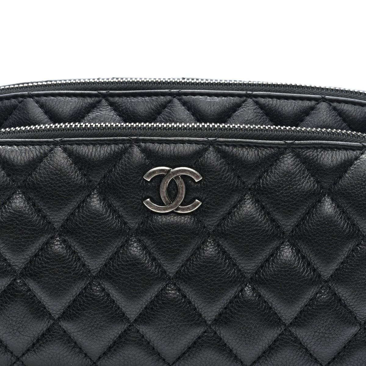 Calfskin Quilted Waist Bag Black