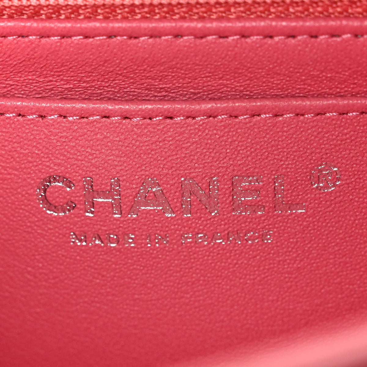 Lambskin Quilted Mini Rectangular Flap Pink
