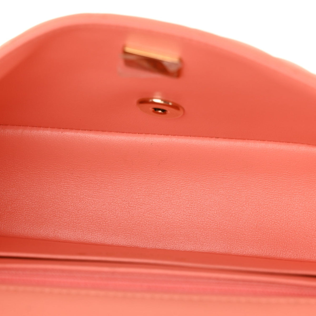 Lambskin Quilted Mini Rectangular Flap Light Pink
