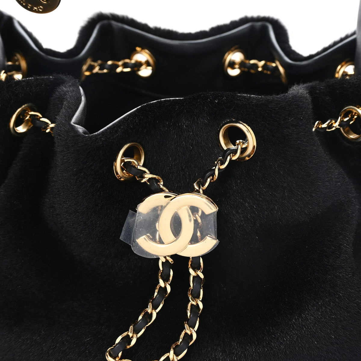 Pony Hair Mini Chanel 25 Handbag Black