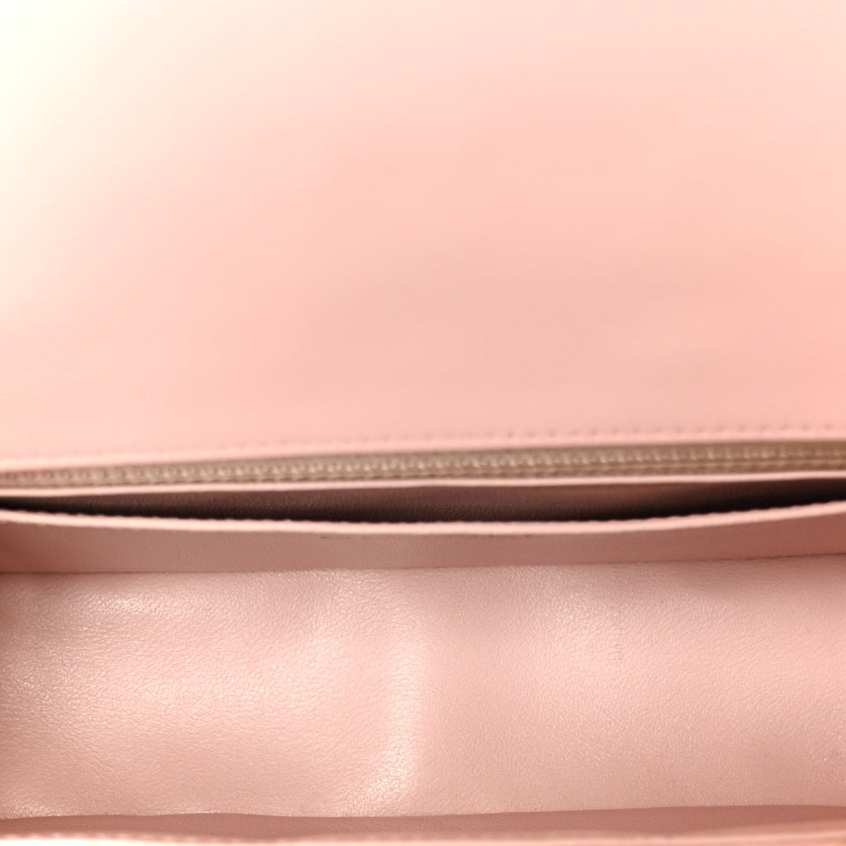 Lambskin Quilted Mini Rectangular Flap Light Pink