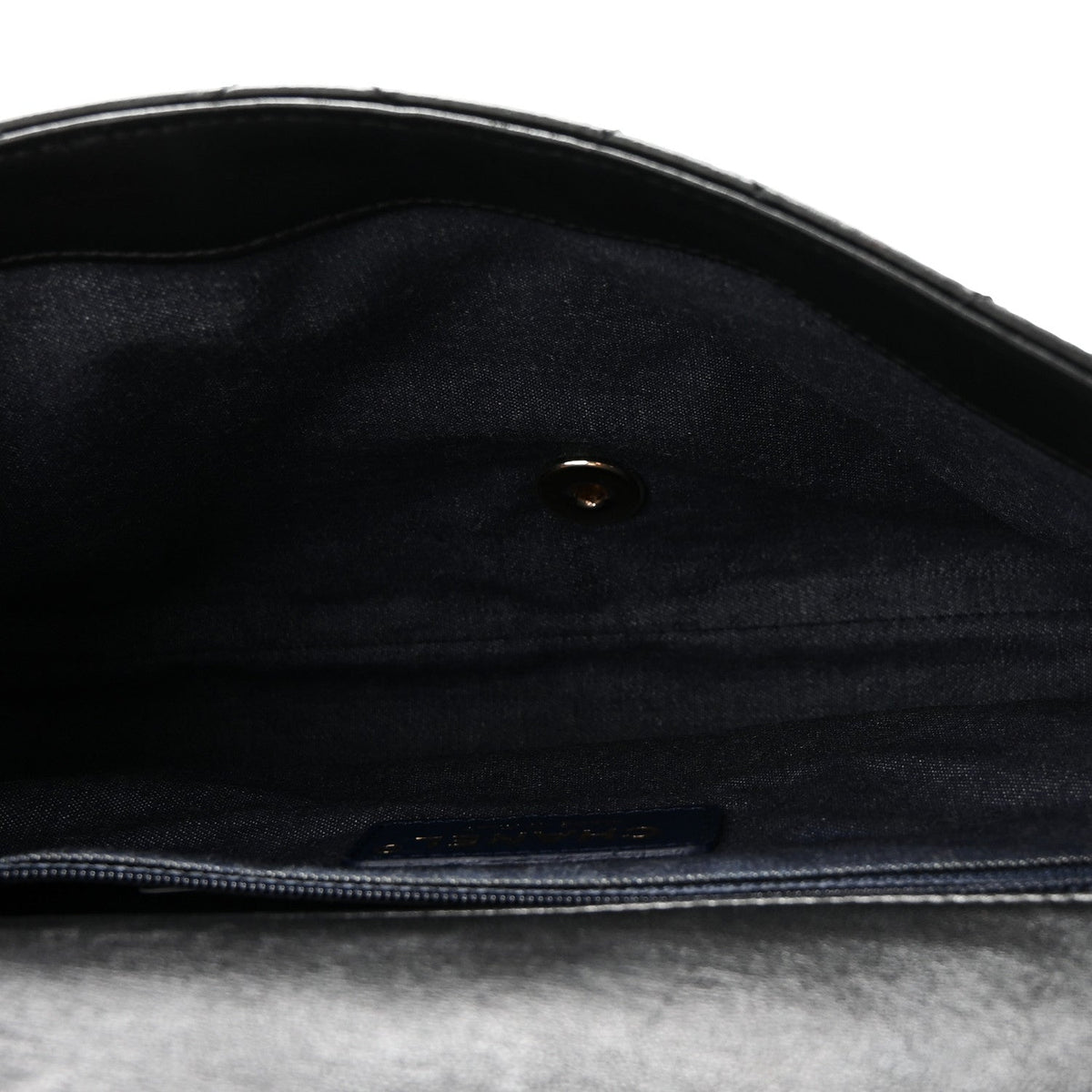 Lambskin Quilted Resin Bi-Color Chain Flap Bag Black