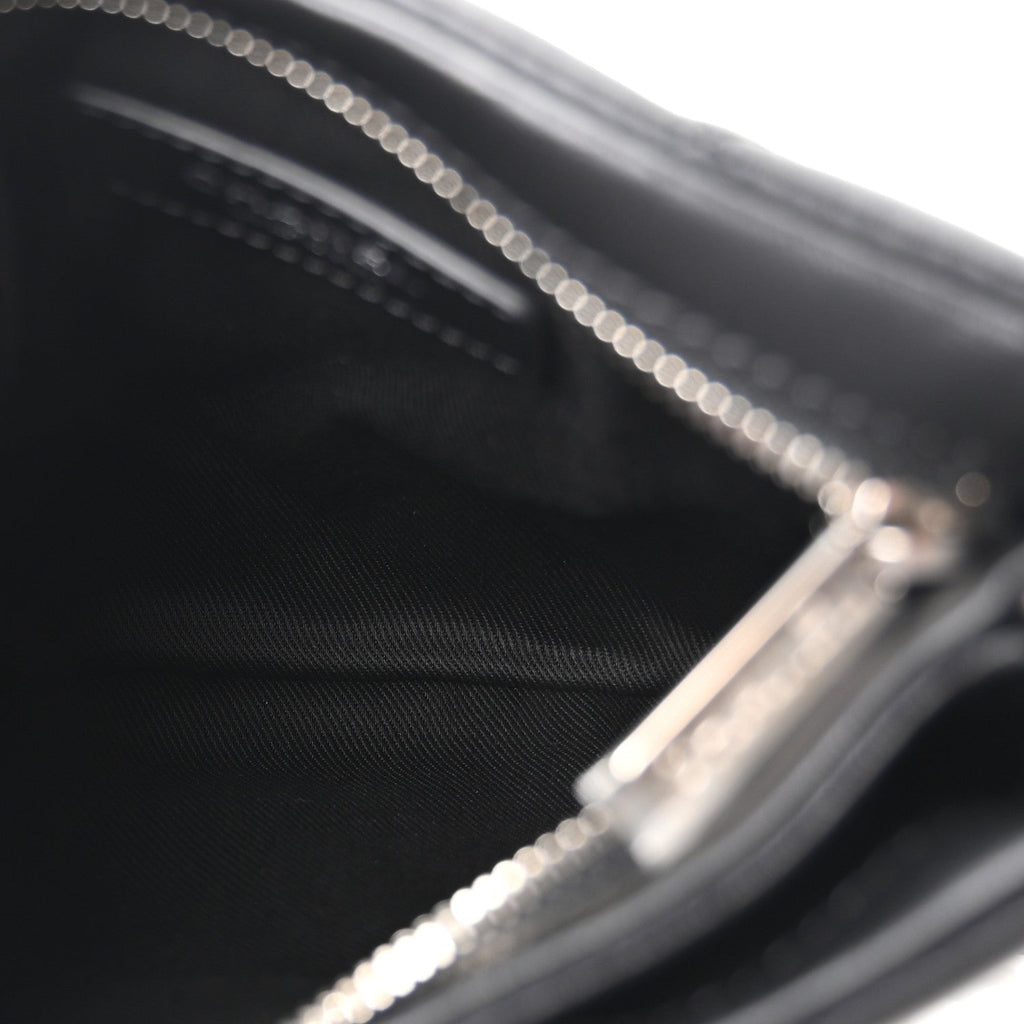 Lambskin Quilted Uniform Crossbody Bag Black