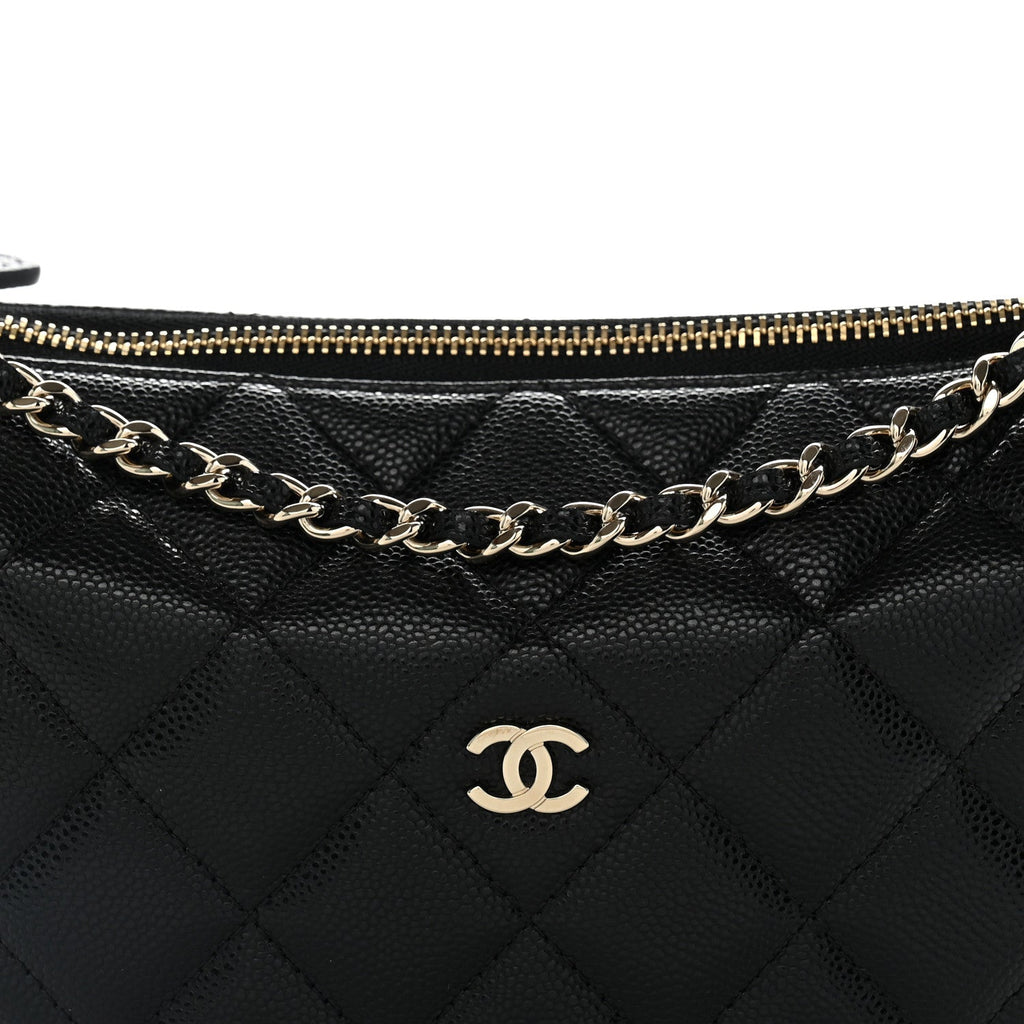 Caviar Quilted Other Shape With Chain Black
