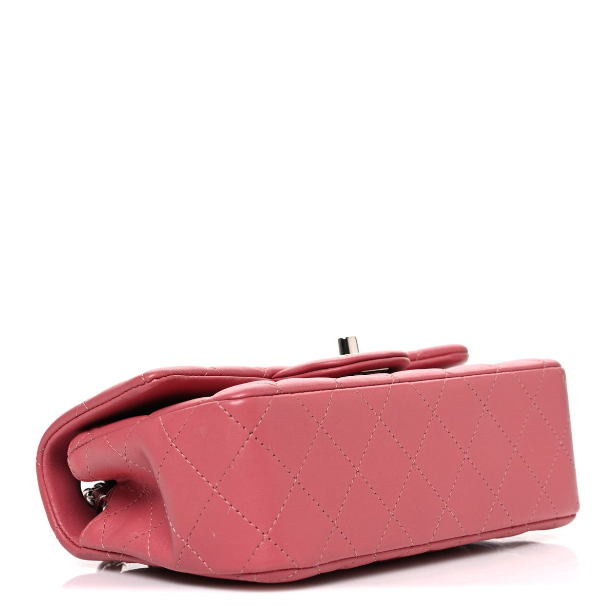 Lambskin Quilted Mini Rectangular Flap Pink