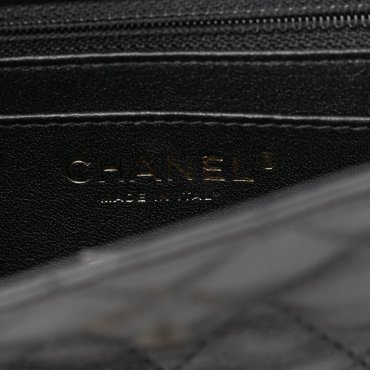 Lambskin Quilted Mini Rectangular Flap Black