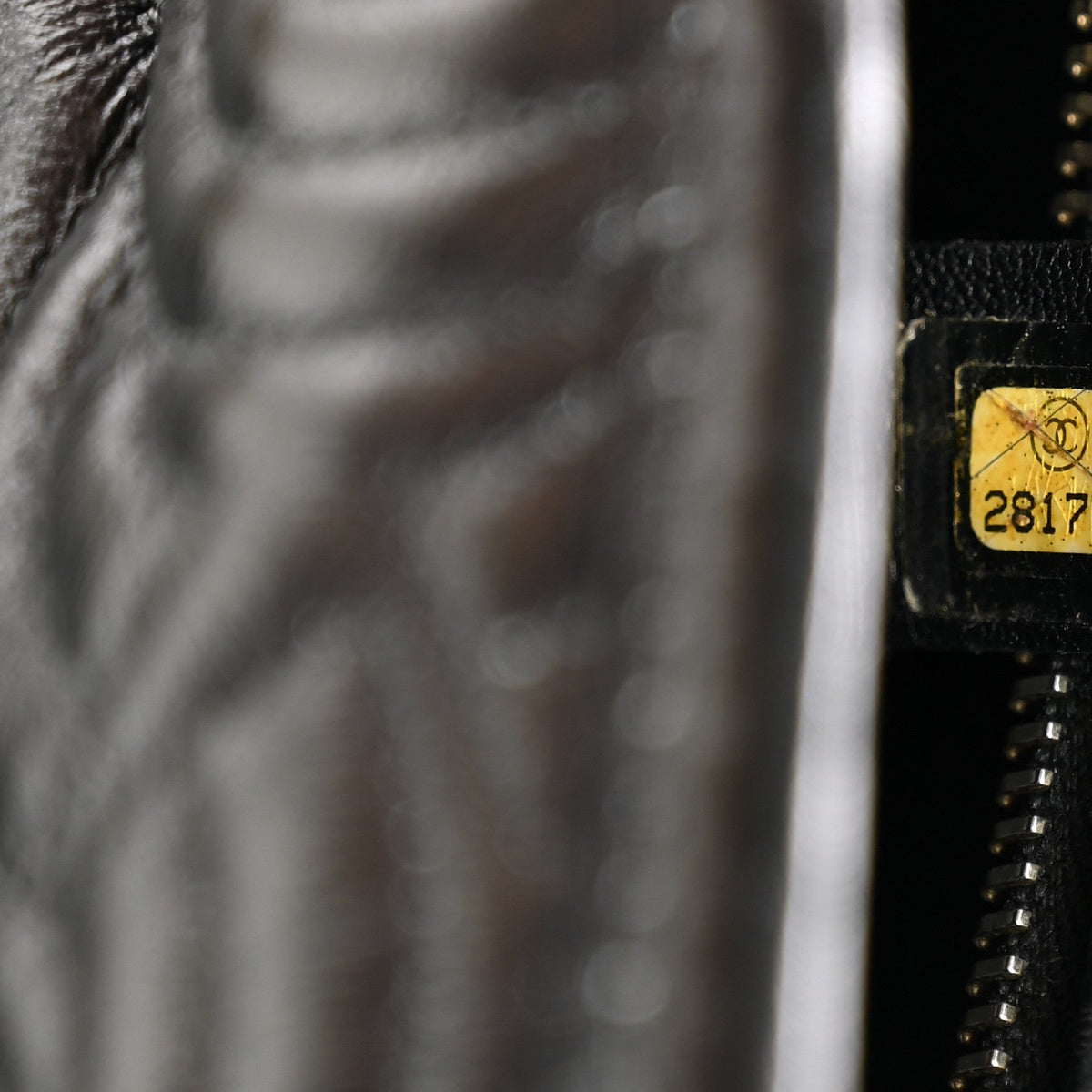 Aged Calfskin CC Quilted Small Gabrielle Hobo Black