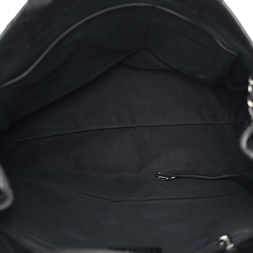 Grained Calfskin CC Pocket Tote Black
